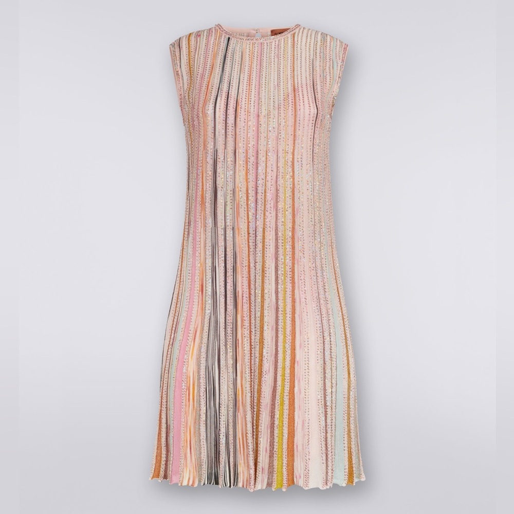 Like new Missoni Pleated sleeveless mini-dress with sequins $1,530 44
